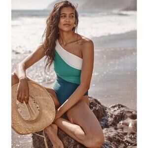 Summersalt TheLong Torso Sidestroke One Piece Swimsuit Seaweed Seaglass 10LT